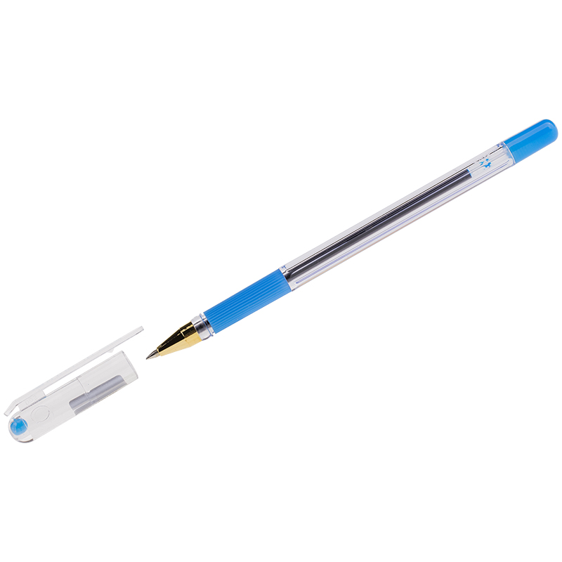 Ручка шариковая голубой 0, 5мм масл. R/рез. MC GOLD" MunHwa