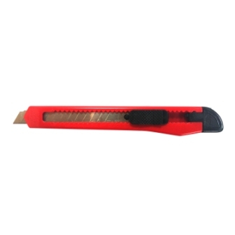 Нож канцелярский (малый) 9мм красно-черный DOLCE COSTO
