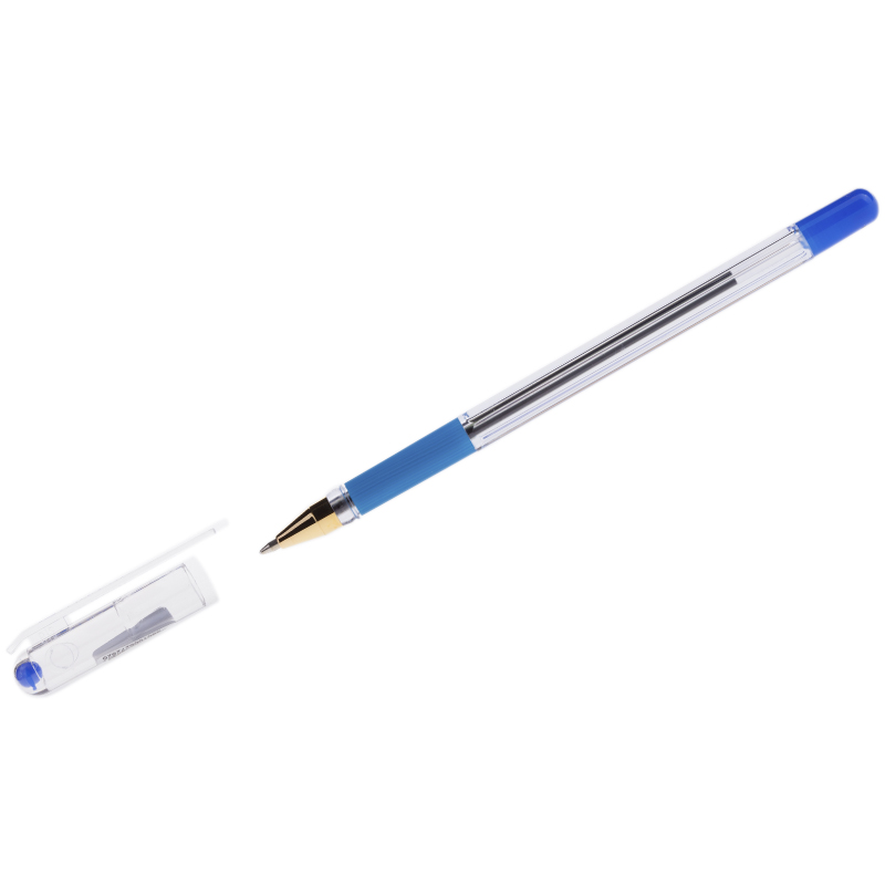 Ручка шариковая  синий 1мм  масл. R/рез. MC GOLD"+ШК MunHwa