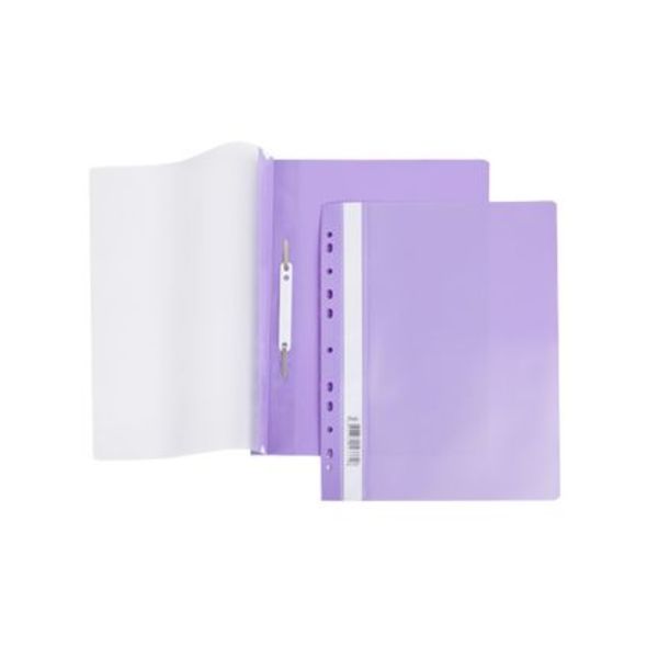 Папка-скоросшиватель А4 перфор. 0, 14/0, 18мм Фиолетовая Hatber