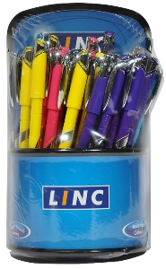 Ручка шариковая  синий 0, 7мм GLISS цв. корп. дисплей LINC