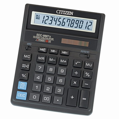 Калькулятор 12разр. 2пит. MII, MU, A0234F, 00->0, Корень Citizen