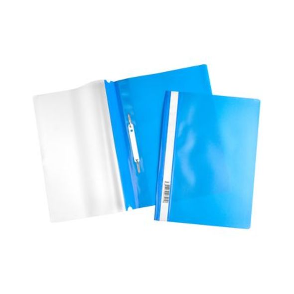 Папка-скоросшиватель А4 0, 12/0, 16мм синяя Hatber