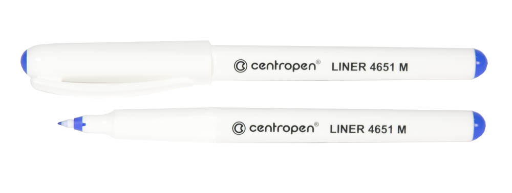 Ручка капиллярная/линер синий 0, 5мм пластик. нак. длина письма 1000м Centropen