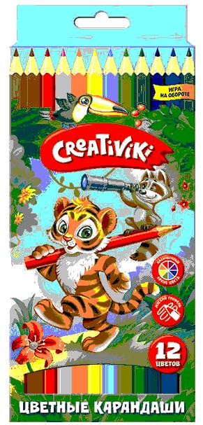 Цветные карандаши 12цв "Creativiki" к/к Creativiki
