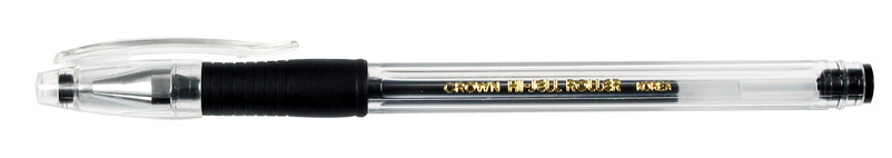 Ручка гелевая  черный 0, 5мм R/рез. держ. Crown