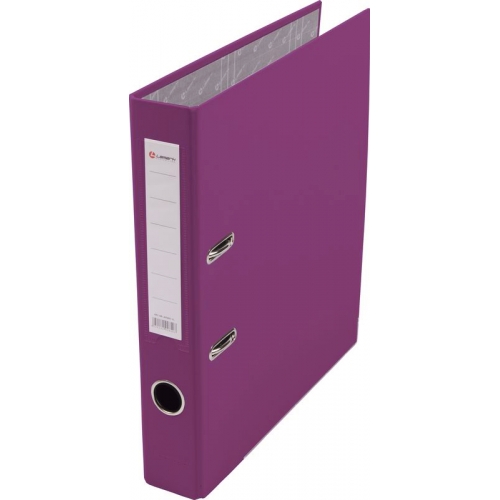 Папка -регистратор 50мм PVC фиолет. окант. карман собранный Lamark