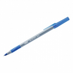 Ручка шариковая  синий 0, 7мм R/рез. держ. Раунд Стик Экзакт" BIC