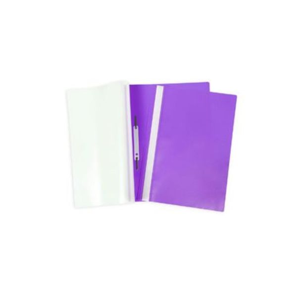 Папка-скоросшиватель А4 0, 10/0, 12мм фиолетовая Hatber