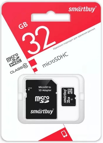 Карта памяти32Gb MicroSDHC Class10 Smart Buy