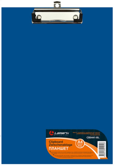 Папка -клип-борд А4 2мм синий PVC Lamark