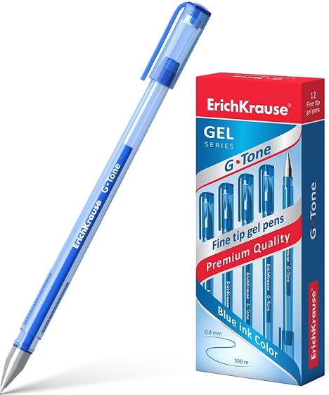 Ручка гелевая синий 0, 5мм G-TONE Erich Krause