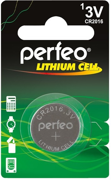 Батарейка CR2016 3V Таблетка Perfeo