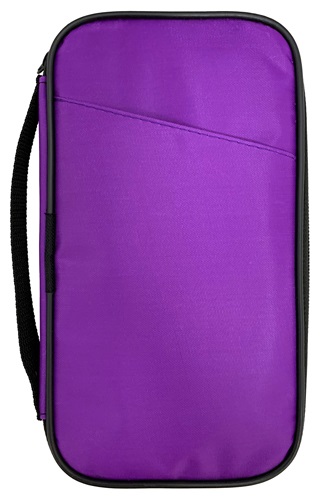 Сумка для документов "Travel" 12, 5х24х2, 8см фиолетовая карман снаружи 9карманов внутри Lamark