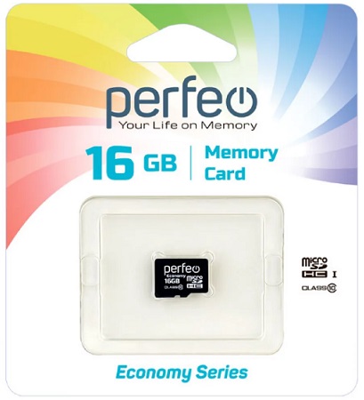 Карта  памяти16Gb MicroSDHC Class10+USB microSD Reader Perfeo