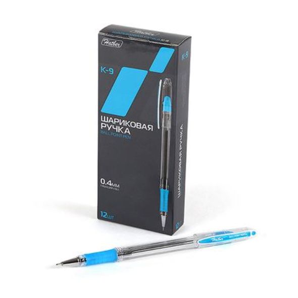 Ручка шариковая  синий 0, 4мм R/рез. держ. K-9 Hatber