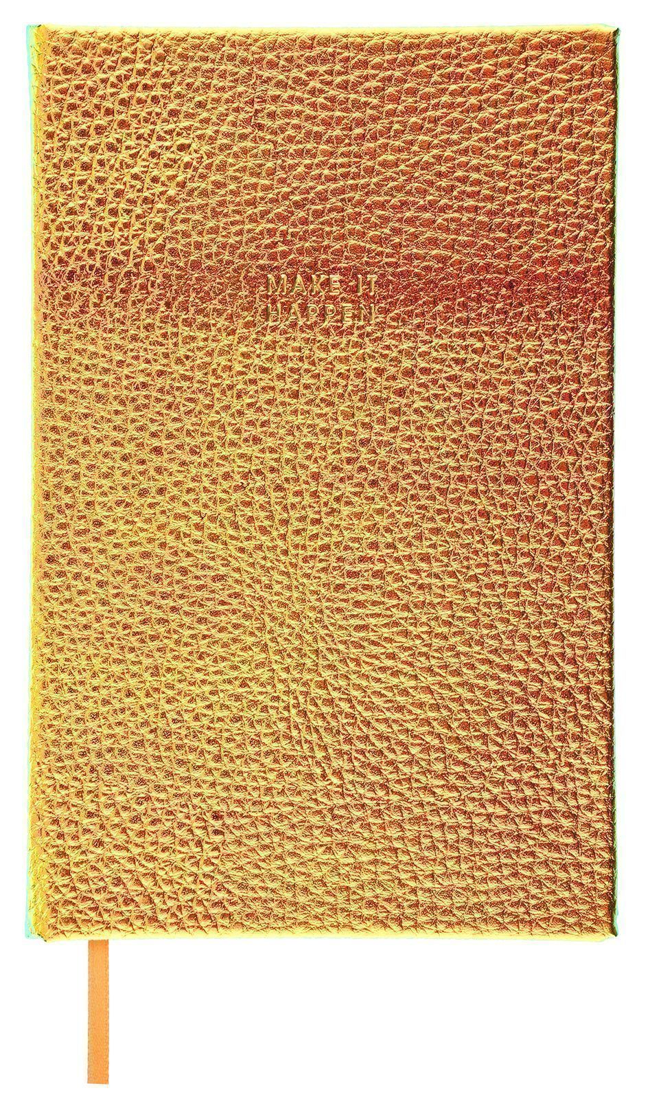 Книжка записная А6  96л "IRIDESCENT" оранжевый переливающийся 7БЦ LOREX