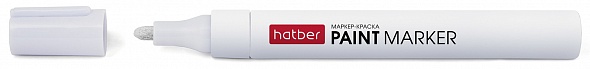 Маркер-краска 4мм белый Hatber