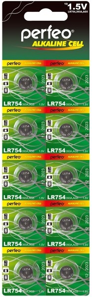 Батарейка G 5(393) часовые LR754, 393A, AG5 Perfeo