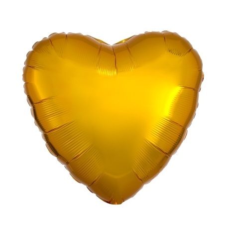 Шар фольга Фигура 18 "/44см "Сердце" золото