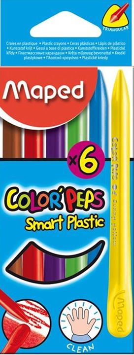 Мелки цветные восковые 6цв. пластик "COLOR'PEPS" MAPED