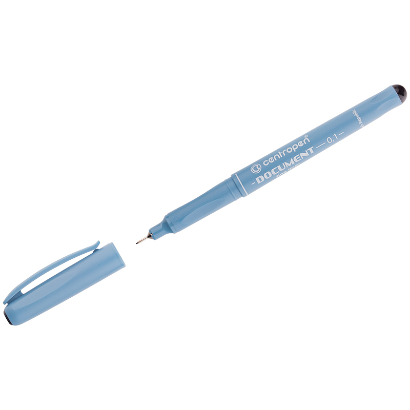 Ручка капиллярная/линер черный 0, 1мм Document пластик. нак. Centropen