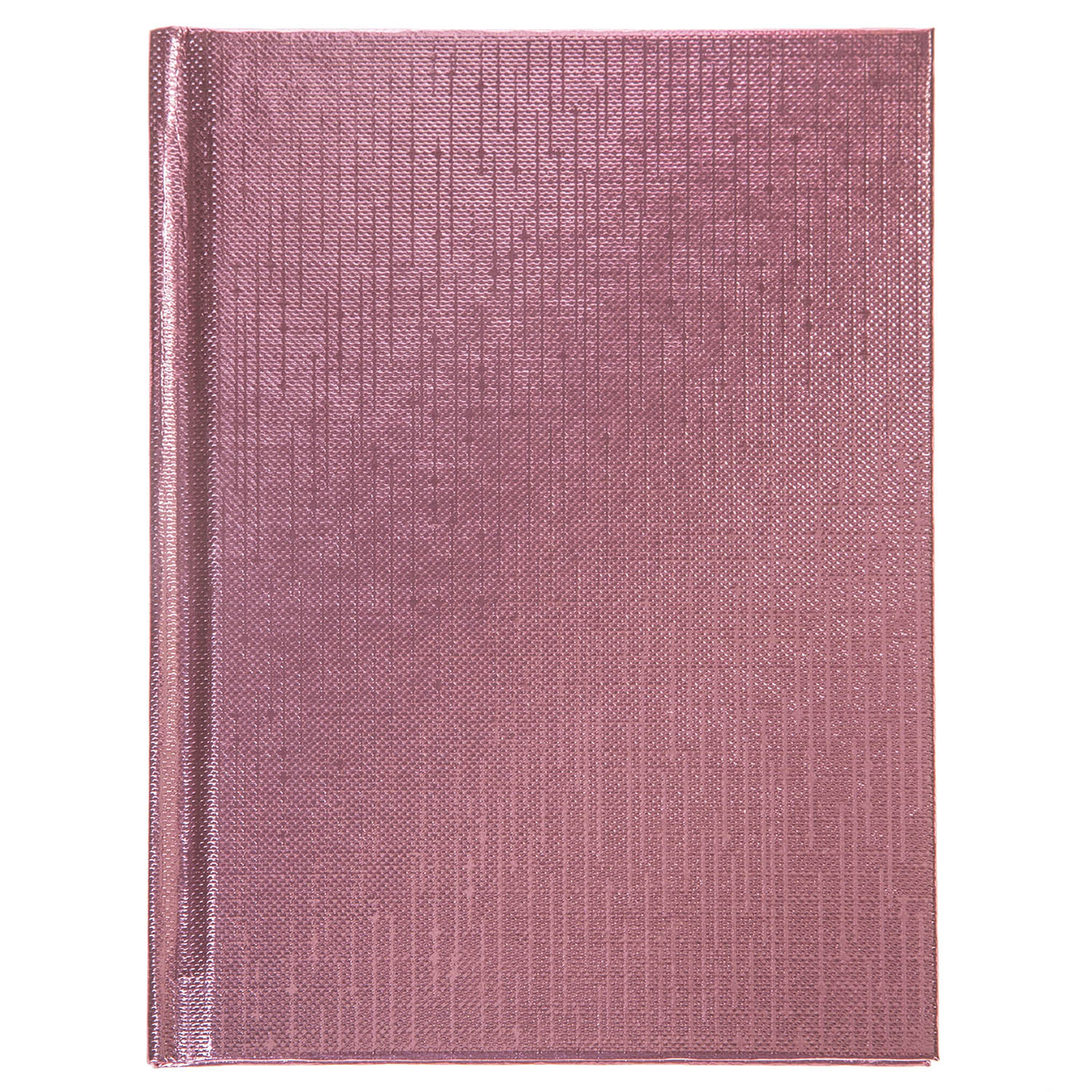 Книжка записная А6  64л "Бумвинил METALLIC Розовая" клетка/линия тиснение Hatber