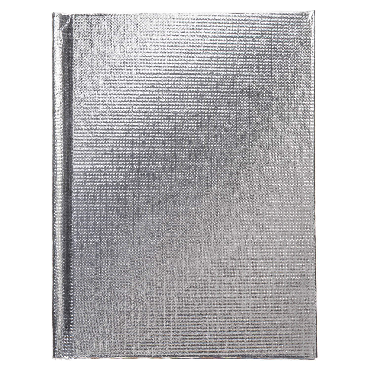 Книжка записная А6  64л "Бумвинил METALLIC Серебро" клетка/линия тиснение Hatber