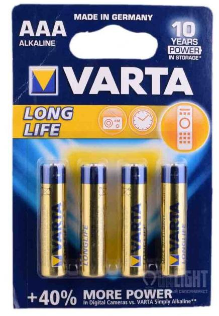 Батарейка LR03 Longlife VARTA