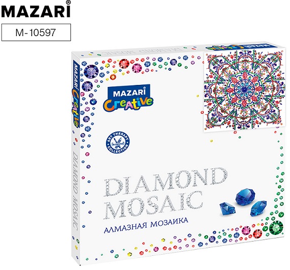 Мозаика алмазная 30*30 "ОРНАМЕНТ-3" частичная выкладка Mazari