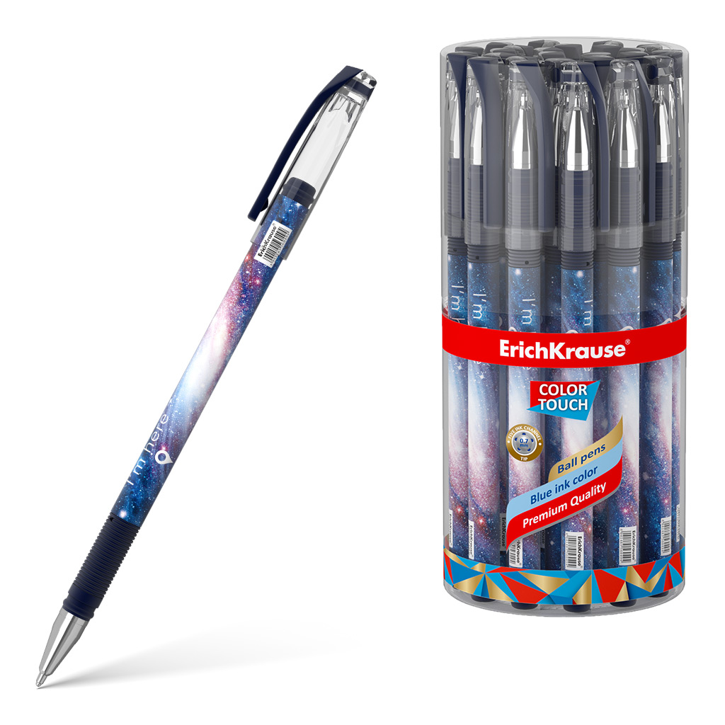 Ручка шариковая  синий 0, 7мм ColorTouch Space Erich Krause