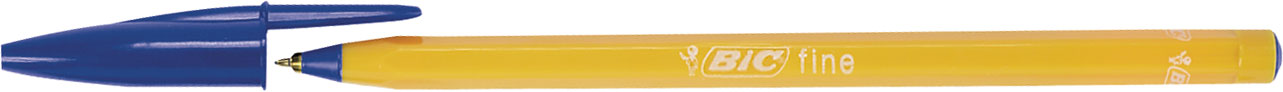 Ручка шариковая  синий 0, 8мм "Оранж Файн" тонкая BIC