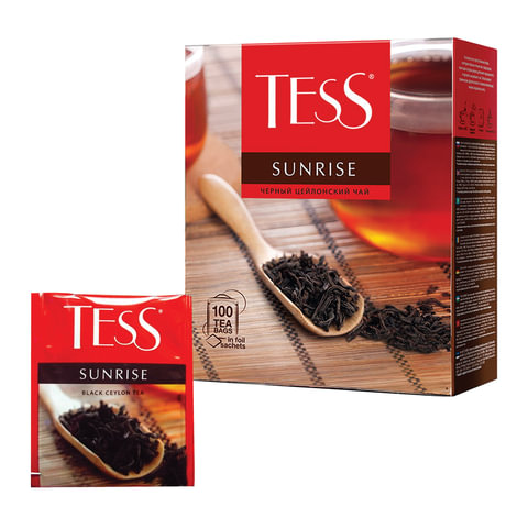 Чай черный 100шт. по 1, 8г "TESS Sunrise"