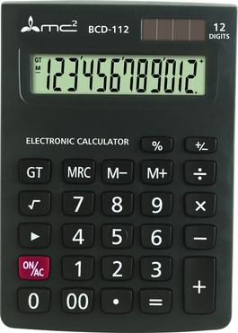 Калькулятор 12разр. 2пит. черный %+Корень Итог. сумма 145*103*55м MC2