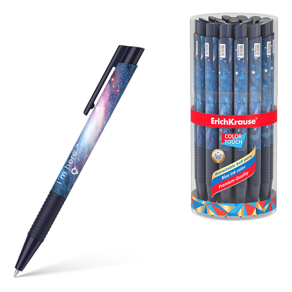 Ручка автоматическая  синий 0, 7мм ColorTouch Space 1200м Erich Krause