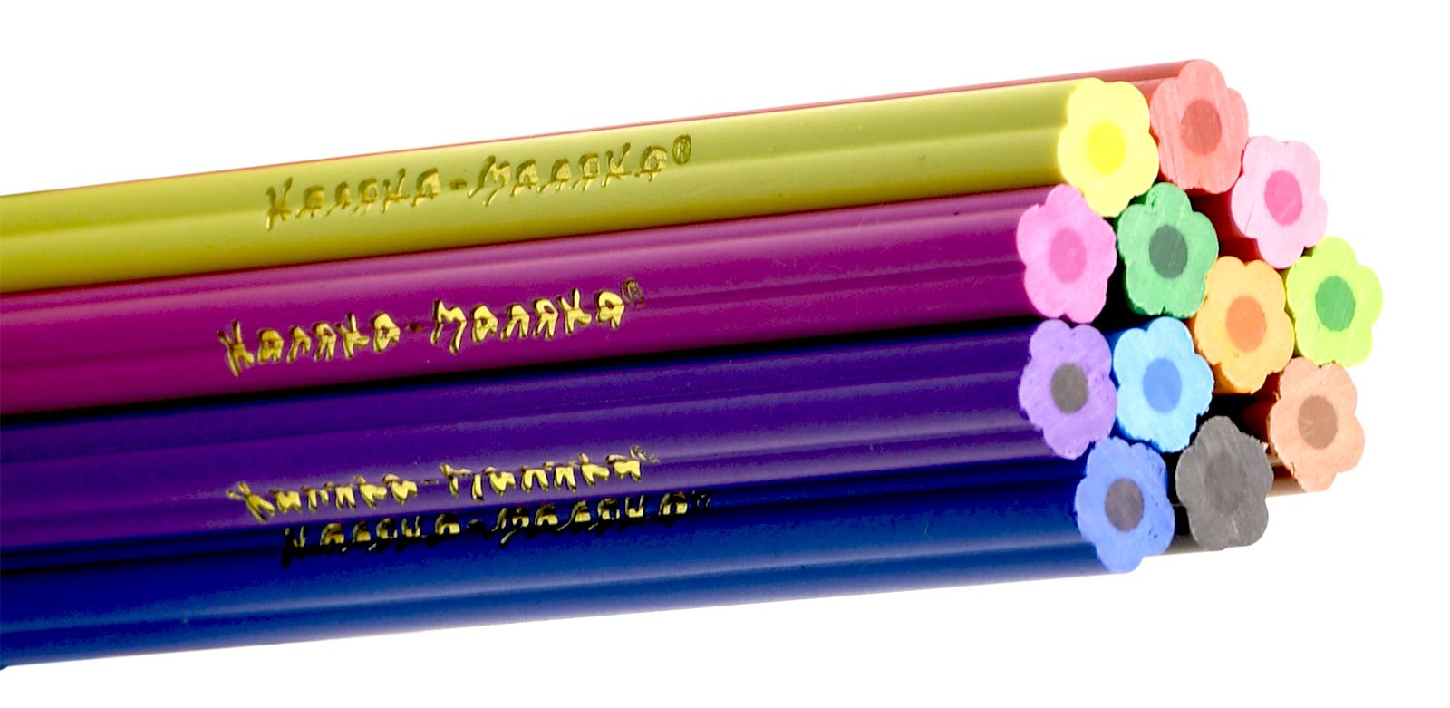 Цветные карандаши 12цв "ЦВЕТОЧКИ" трехгран. кор. тубус+точилка Каляка-Маляка