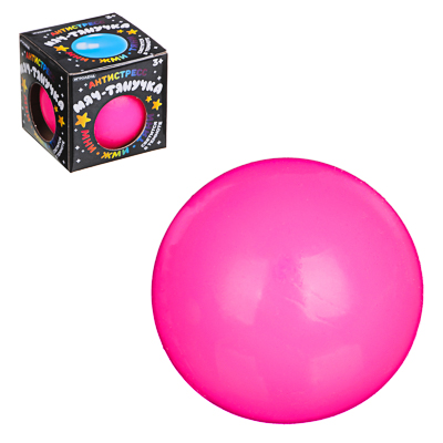 Игрушка Антистресс-тянучка мяч, 6см, ПВХ, 4дизайна ClipStudio