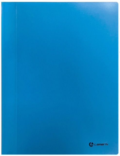 Папка-скоросшиватель  А4 0, 30мм плотный синий с карманом внутри непрозрачный Lamark