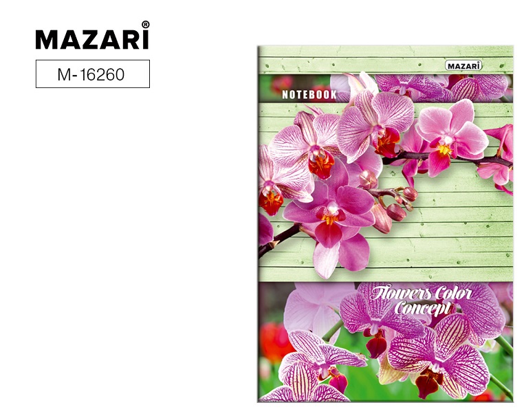 Блокнот-бизнес А4 120л "Орхидеи" Mazari
