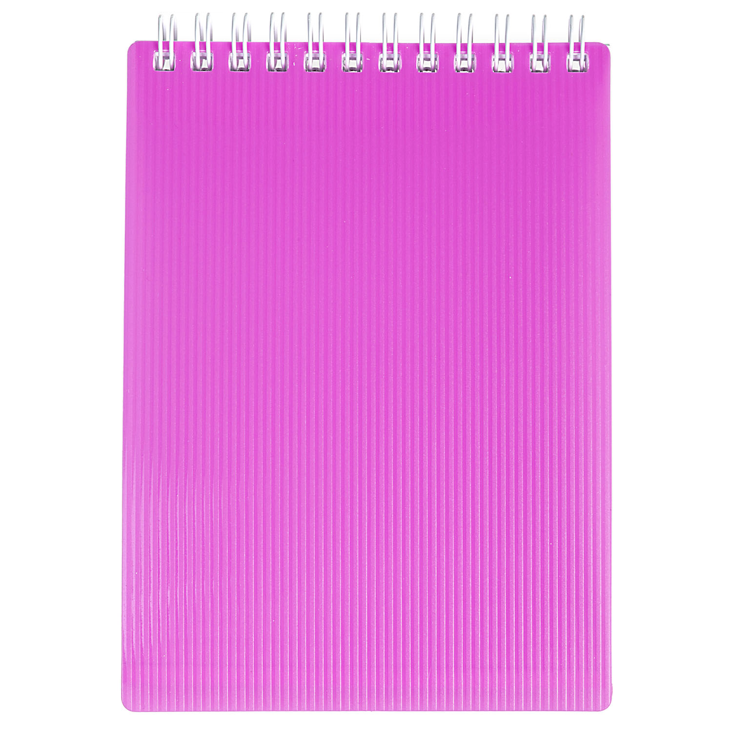 Блокнот А6 гребень 80л  пластиковая обложка "NEON" розовый Hatber