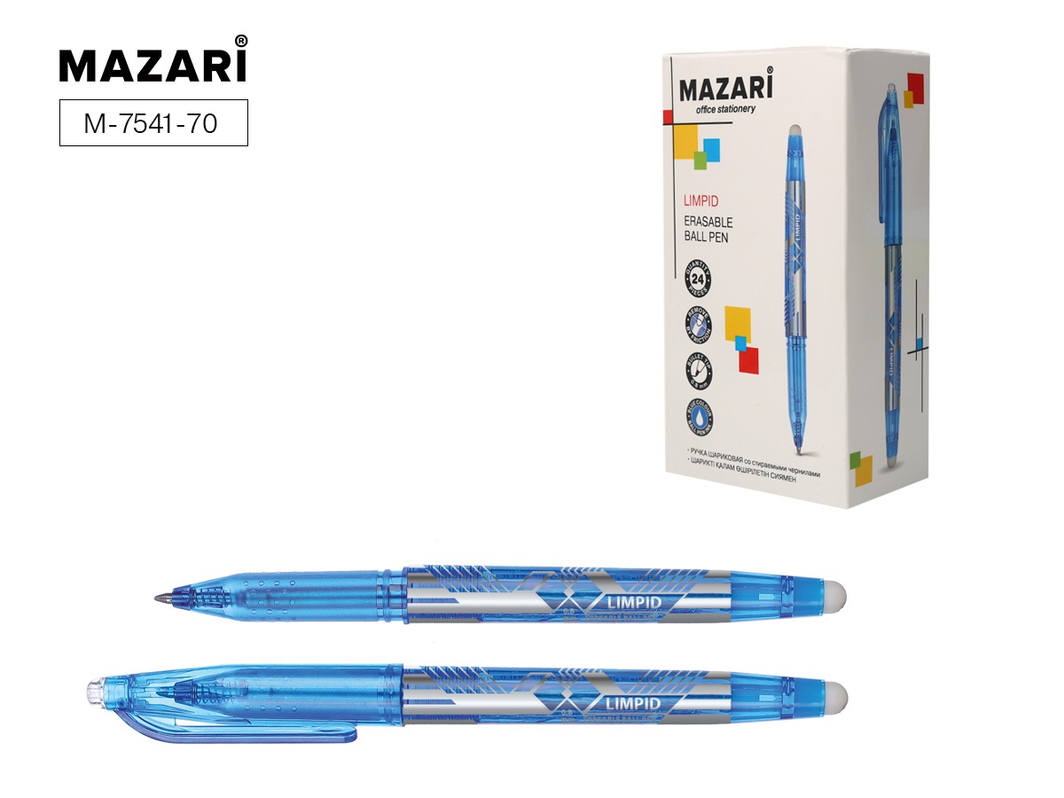 Ручка пиши-стирай шар. термо синий 0, 8мм"LIMPID Mazari
