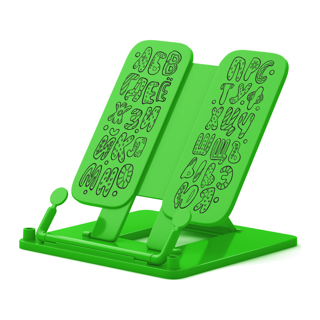 Подставка для книг пластик "Neon" Алфавит зеленый Erich Krause