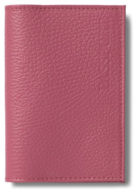 Обложка для паспорта кожа "PASSPORT" розовый флоттер тиснение конгрев