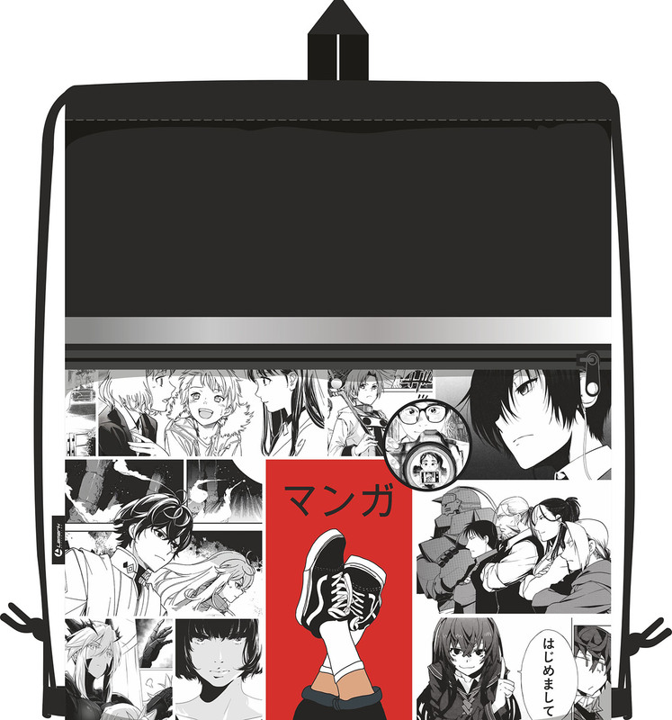 Сумка-мешок для обуви "Manga" 1отд 41*48см карман Lamark