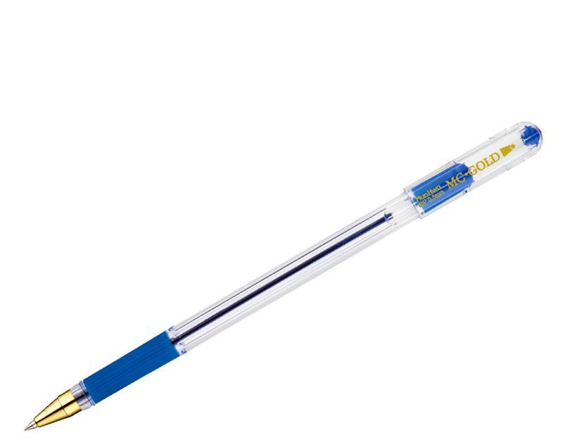 Ручка шариковая  синий 0, 5мм  масл. R/рез. MC GOLD"+ШК MunHwa